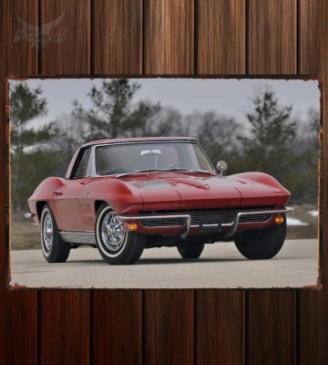 Металлическая табличка Corvette Sting Ray 327 L84 Convertible